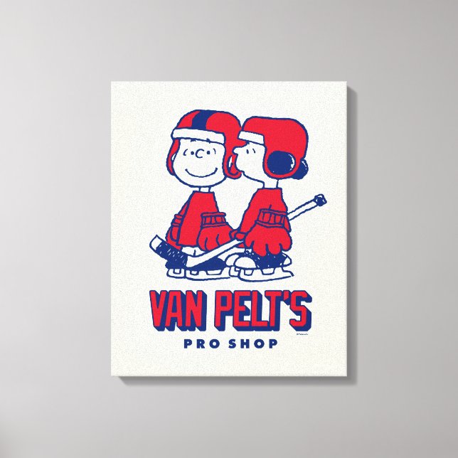 Van Pelt's Hockey Club Pro Shop Pattern Canvas Print (Front)