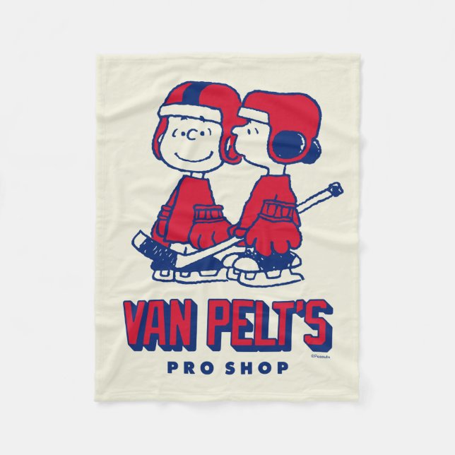 Van Pelt's Hockey Club Pro Shop Pattern Fleece Blanket (Front)