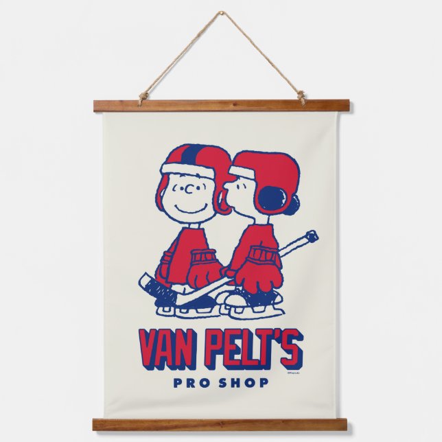 Van Pelt's Hockey Club Pro Shop Pattern Hanging Tapestry (Front)