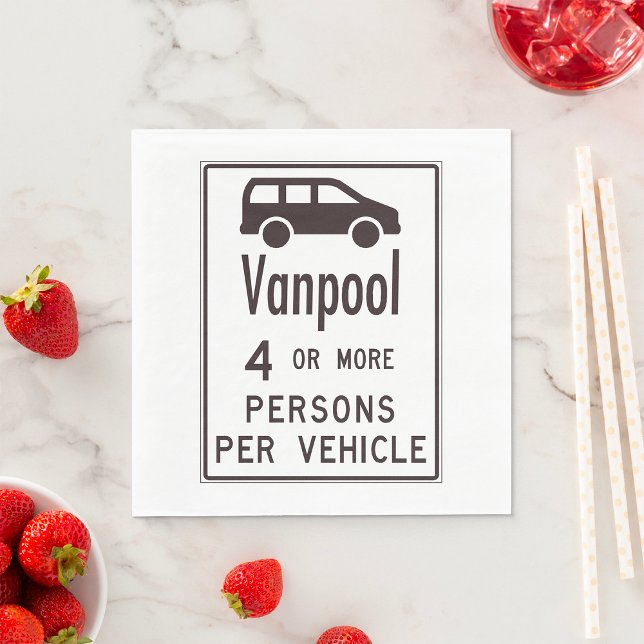Van Pool Sign Napkin (Creator Uploaded)