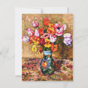 Van Rysselberghe - Tulips and Nasturtiums Postcard