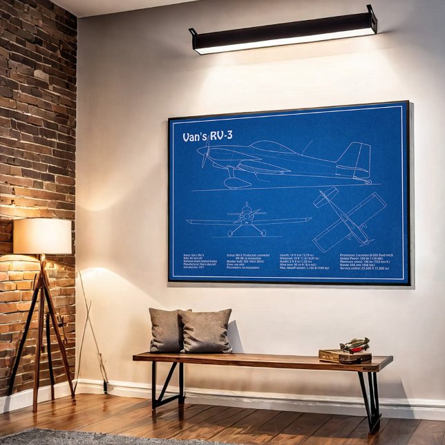 Van’s RV-3 - Aeroplane Blueprint Plans AD Poster (Creator Uploaded)