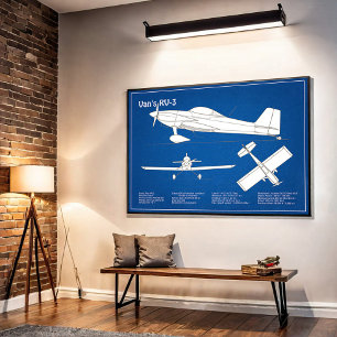 Van’s RV-3 - Airplane Blueprint Plans ABD Poster