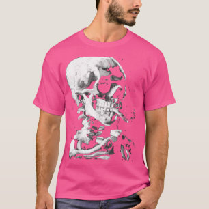 Van Vincent Human Head With Cigarette Gogh Skeleto T-Shirt
