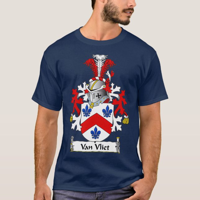 Van Vliet Coat of Arms  Family Crest T-Shirt (Front)