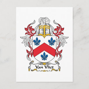 Van Vliet Family Crest Postcard
