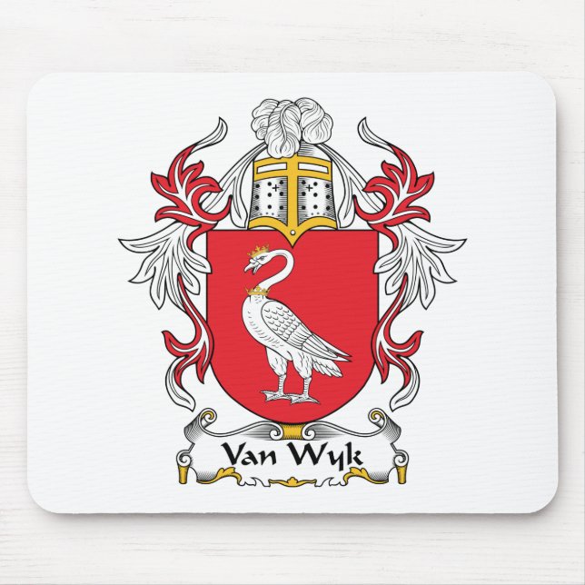 Van Wyk Family Crest Mouse Mat (Front)