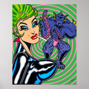 Vana DeVinyl™ and the Muscle Beach Monster Poster