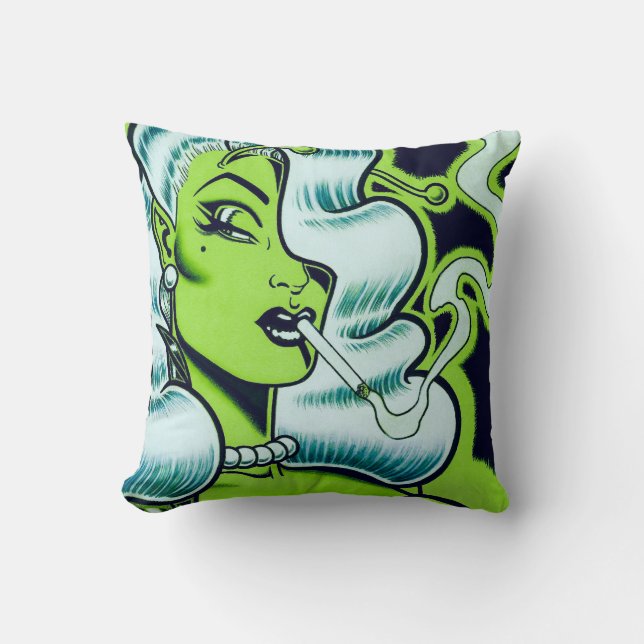 Vana DeVinyl™/Dangerous Dame Throw Pillow (Front)
