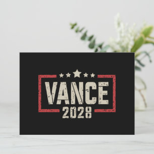 Vance 2028 President Election Campaign US Flag  Invitation