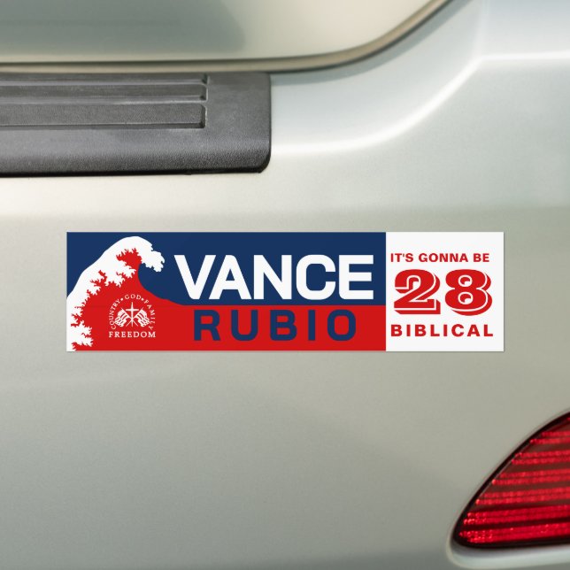 Vance Rubio 2028 Bumper Sticker (On Car)