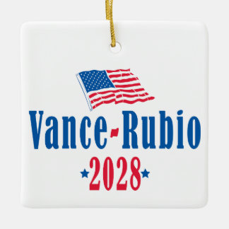 Vance Rubio 2028 (flag) Ceramic Ornament