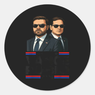 Vance Rubio 2028 J D Vance Marco Rubio President 2 Classic Round Sticker