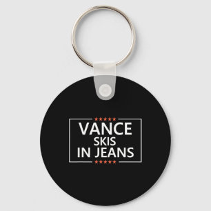 Vance Skis In Jeans Funny Skiing Anti Jd Vance Quo Key Ring