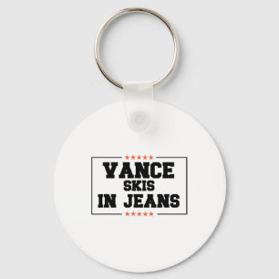 Vance Skis In Jeans Funny Skiing Anti Jd Vance Quo Key Ring