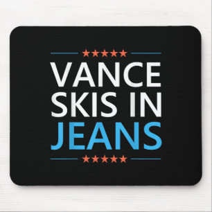 Vance Skis In Jeans Funny Skiing Jd Vance Ski Quot Mouse Mat