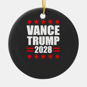 Vance Trump Presidential Election 2028 Political   Ceramic Tree Decoration