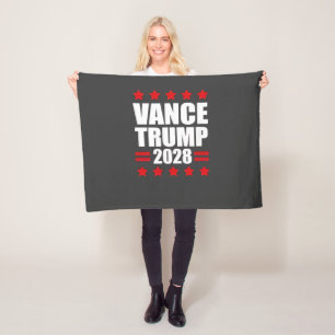Vance Trump Presidential Election 2028 Political Fleece Blanket