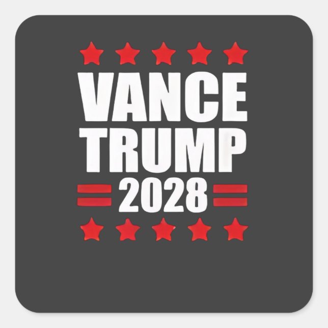 Vance Trump Presidential Election 2028 Political   Square Sticker (Front)