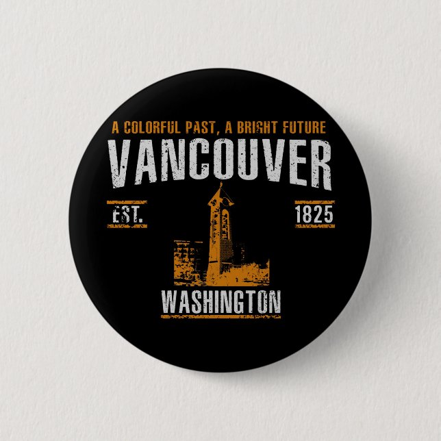 Vancouver 6 Cm Round Badge (Front)