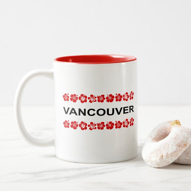 Vancouver Aloha Bands Light-Colour Two-Tone Coffee Mug (With Donut)