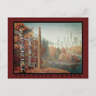 Vancouver Art Postcard Vancouver Totem Pole Cards