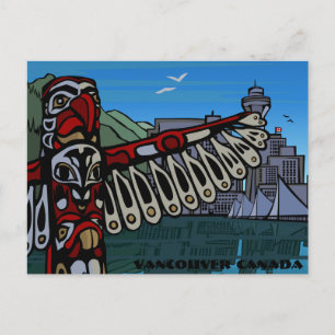 Vancouver Art Postcard Vancouver Totem Pole Cards