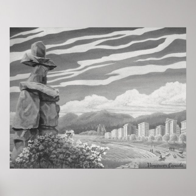 Vancouver Art Posters Vancouver Inukshuk Prints (Front)