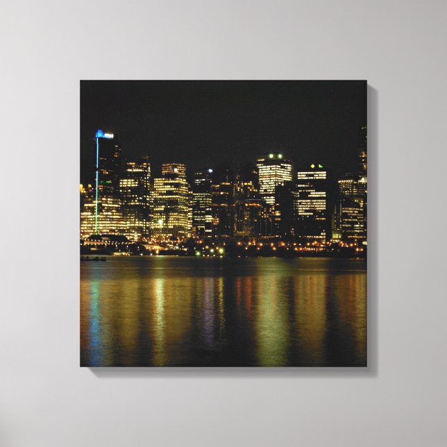Vancouver Art Print Vancouver Cityscape Canvas (Front)