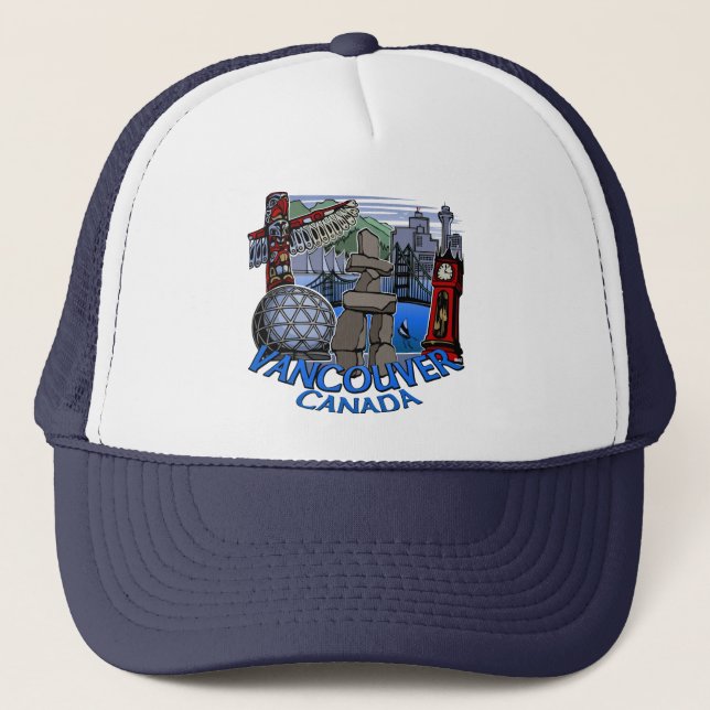 Vancouver BC Caps Souvenir Trucker Caps & Hats (Front)