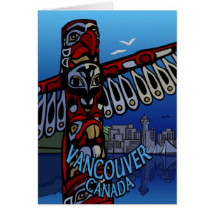 Vancouver BC Souvenir Cards Totem Pole Art Cards