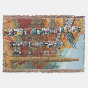 Vancouver Blanket Vancouver Totem Pole Souvenirs