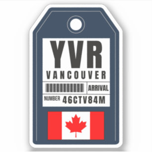 Vancouver Boarding Pass - Canada YVR