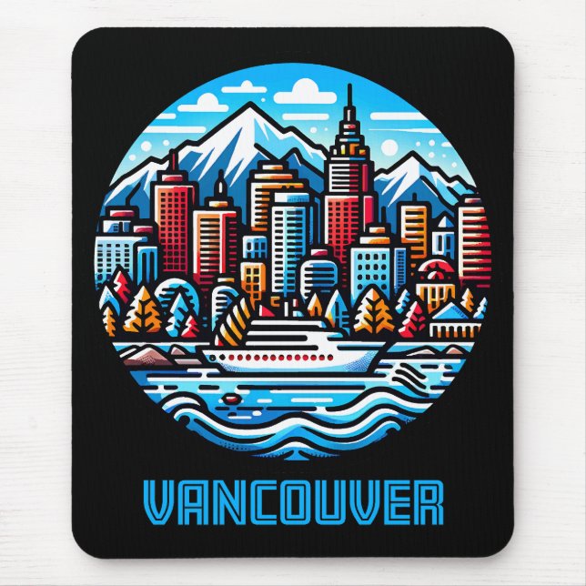 Vancouver British Columbia Canada Mouse Mat (Front)