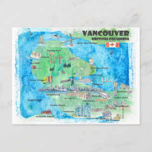 Vancouver British Columbia Canada travel Holiday Postcard