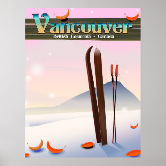 Vancouver British Columbia ski poster
