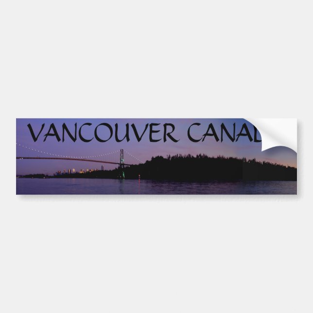 Vancouver Bumper Sticker Vancouver Souvenir Gifts (Front)
