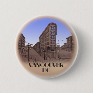 Vancouver Buttons Souvenir Buttons Gastown Art