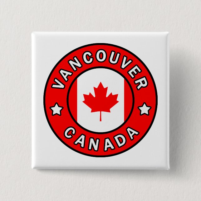 Vancouver Canada 15 Cm Square Badge (Front)