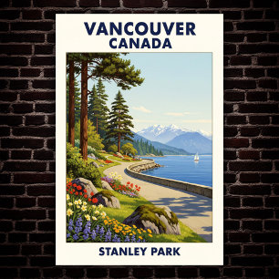 Vancouver, Canada: 1960s Vintage Travel Poster