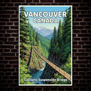 Vancouver, Canada: 1960s Vintage Travel Poster
