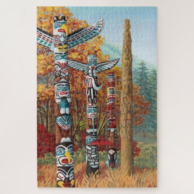 Vancouver Canada Art Puzzles - Two Worlds (Vertical)