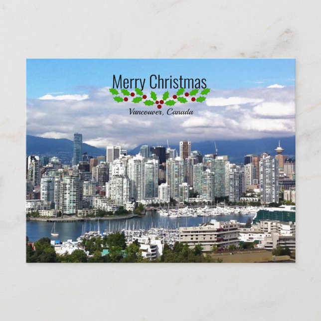Vancouver Canada Christmas Postcard (Front)