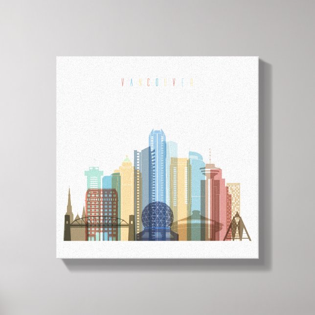 Vancouver, Canada | City Skyline Canvas Print (Front)