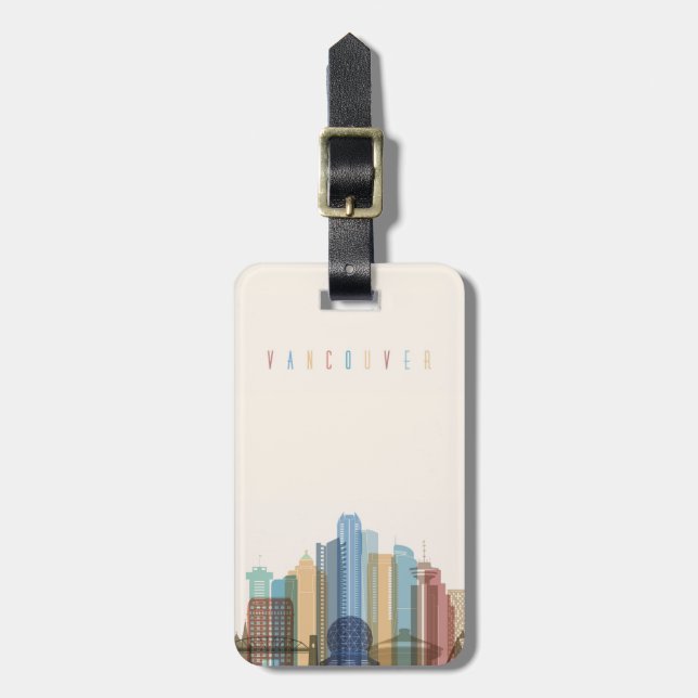 Vancouver, Canada | City Skyline Luggage Tag (Front Vertical)