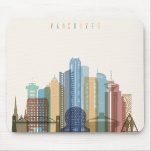 Vancouver, Canada City Skyline Mouse Mat