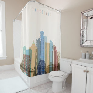 Vancouver, Canada   City Skyline Shower Curtain