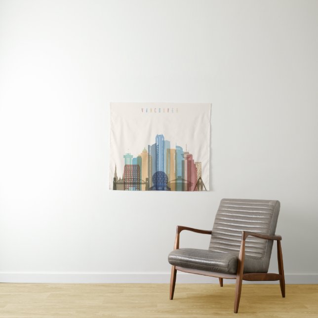 Vancouver, Canada | City Skyline Tapestry (In Situ (Horizontal))