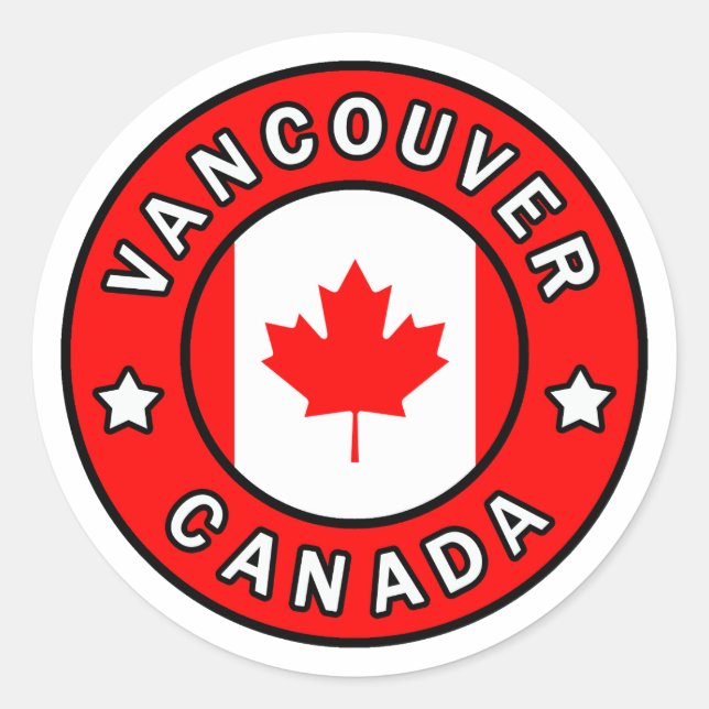 Vancouver Canada Classic Round Sticker (Front)