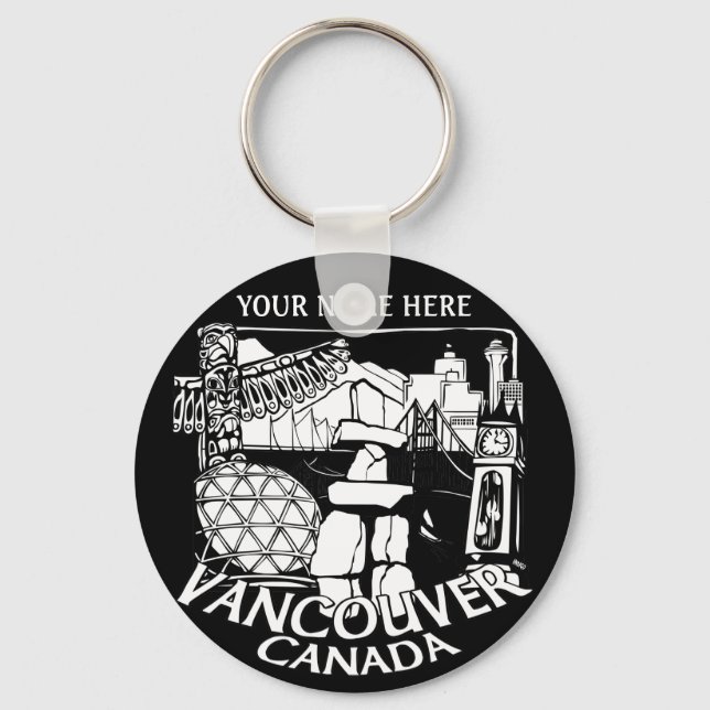Vancouver Canada Key Chain Vancouver Souvenirs (Front)